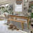 Striped Oudoor Indoor Area Rugs Black and Beige Washable Area Rug Cotton Rug-1740916513