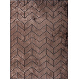 Rapture Dark Brown Chevron Luxury Area Rug