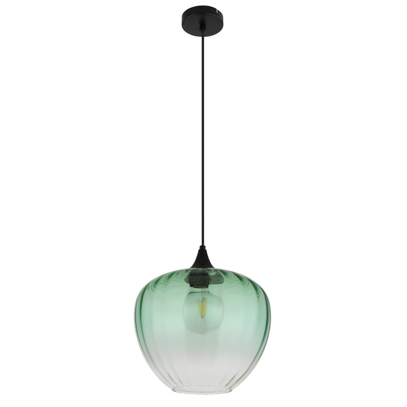 Dashira 1 - Light Matte Black Pendant, Green
