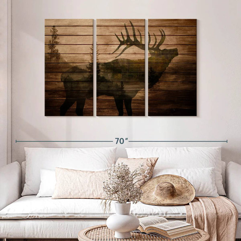 Brampt Elk Woods I, 32" H x 50" W