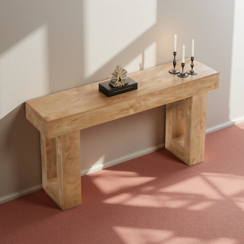 Elegant Console Table,Wooden Side Table, Natural