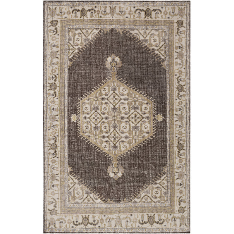 Elsea Wool Oriental Indoor Rug, Rectangle 5'6" x 8'6"