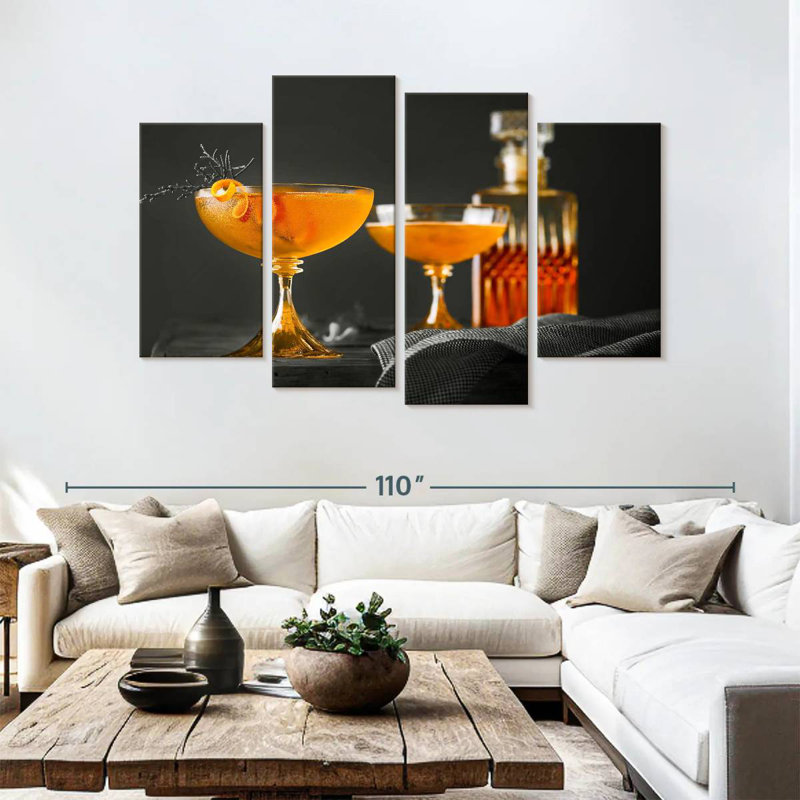 Yarlin Juniper Manhattan Cocktails, 54" H x 84" W