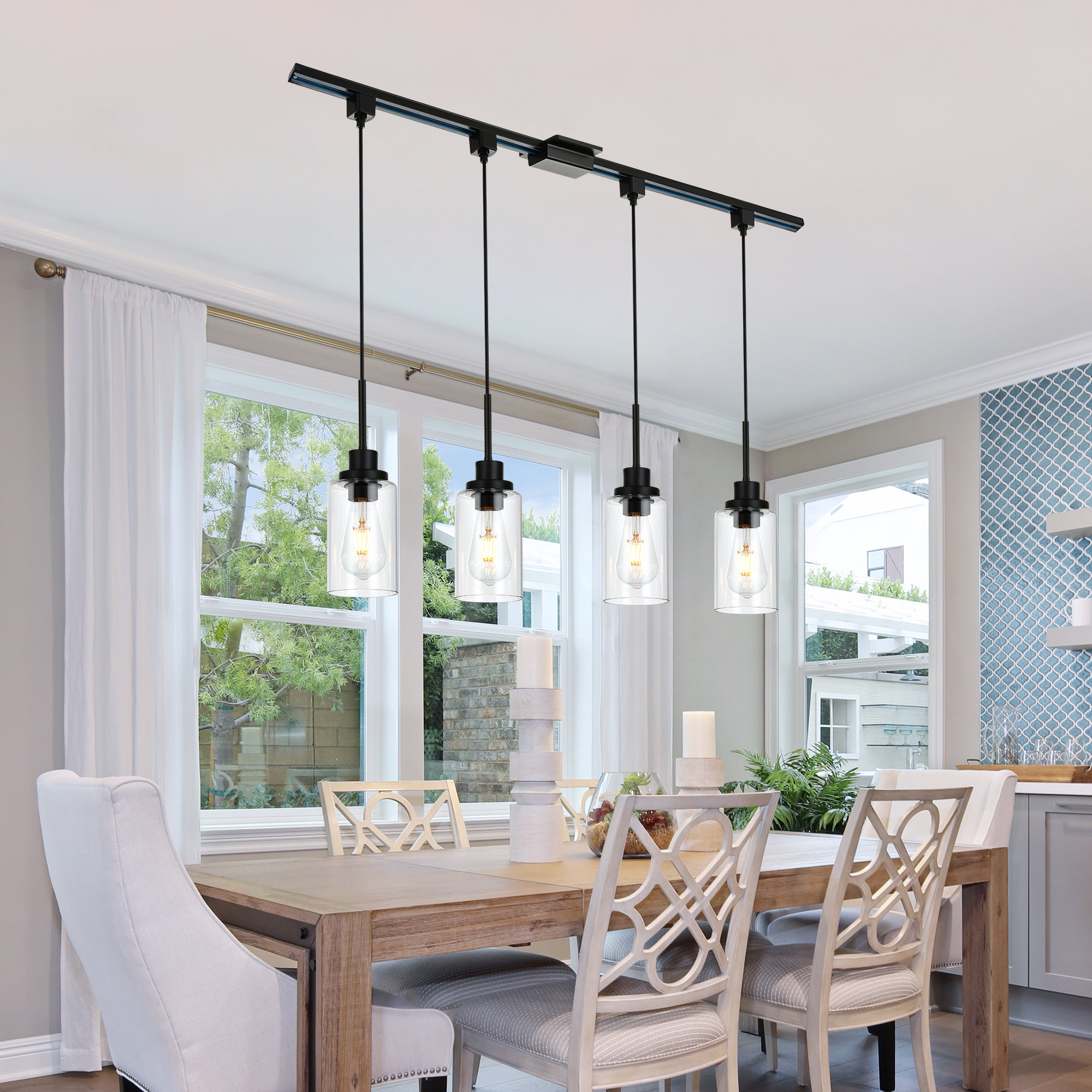 Breakwater Bay Pack H Type Track Pendant Lighting Black Ceiling Track ...