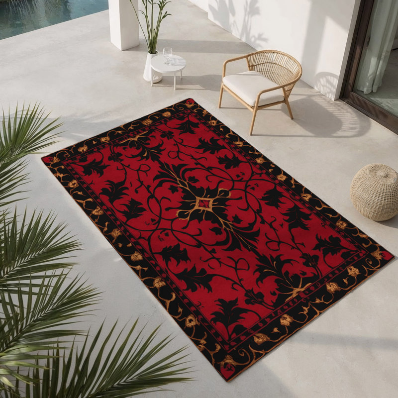 Vineyard Majesty Indoor And Outdoor Area Rug, Rectangle 1'6" x 2'6"