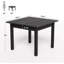 Table de salle à manger compacte en bois noir de style rustique moderne pour la cuisine