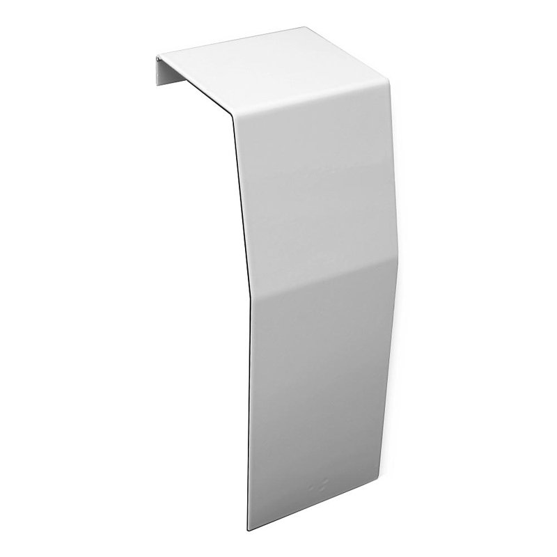Baseboarders Premium Rust-Resistant Steel Easy Slip-On Baseboard Heater Cover Zero Clearance End Cap – White