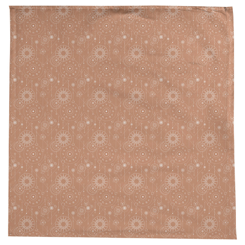 Leffel Astrology Pattern Tablecloth, Orange