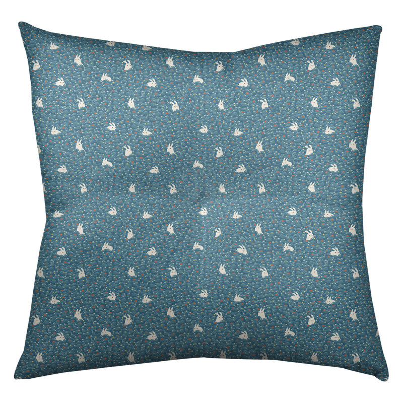 Coussin Katelyn Elizabeth, 26 po x 26 po, Bleu