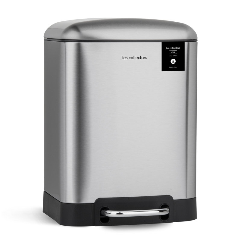 Abfalleimer mit Fußpedal, 6 L, Matt Brushed Nickel