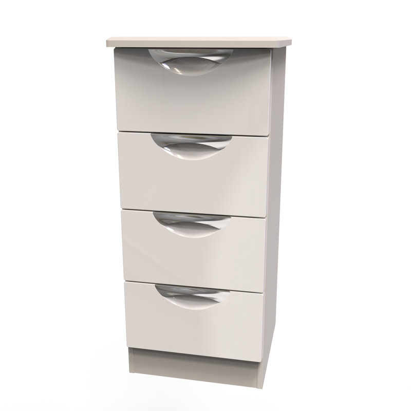 Fully Assembled Leodis 4 - Drawer Chest of Drawers, Kashmir Gloss
