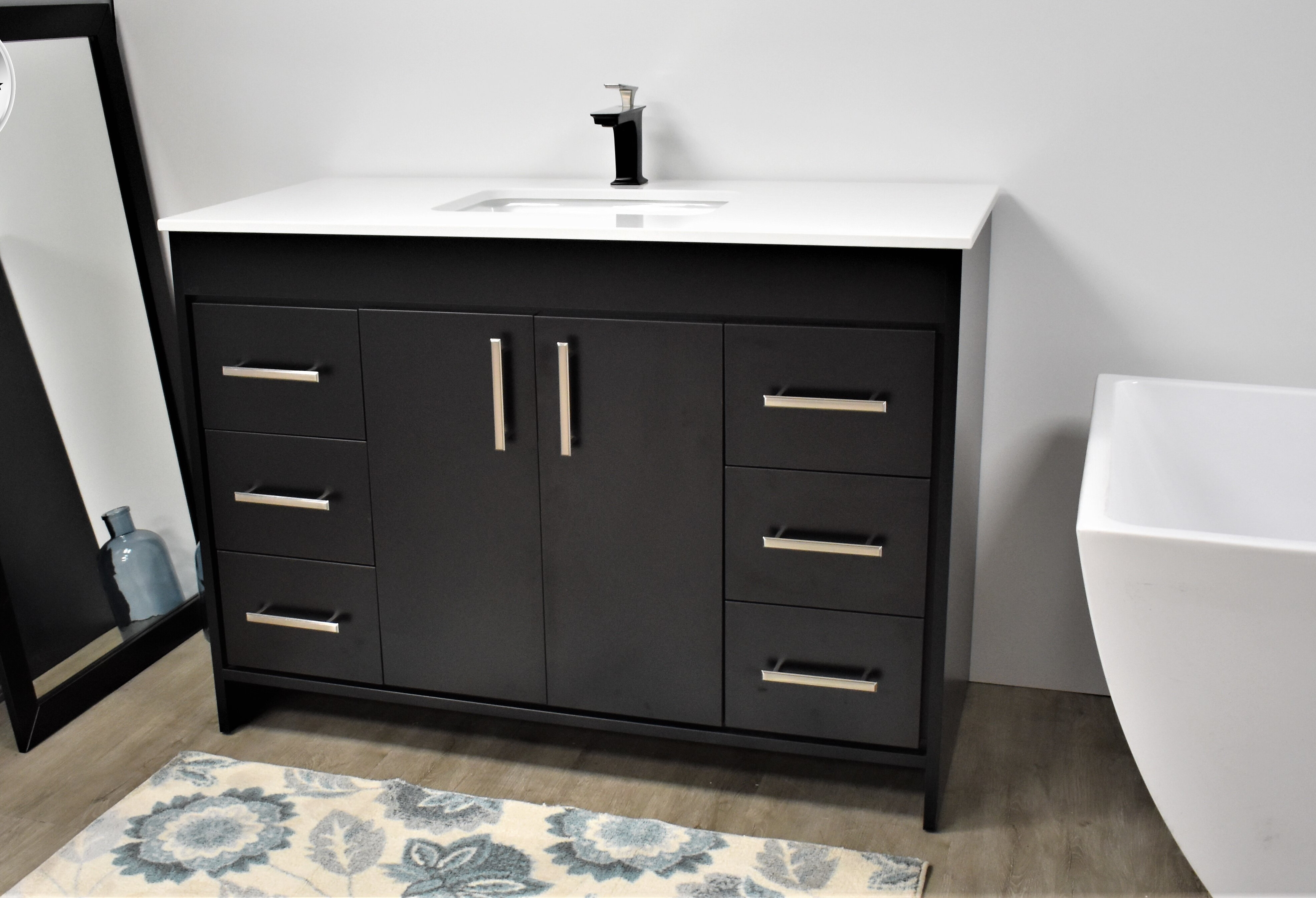 Ebern Designs Annily 48'' Single Bathroom Vanity with Stone Top | Wayfair