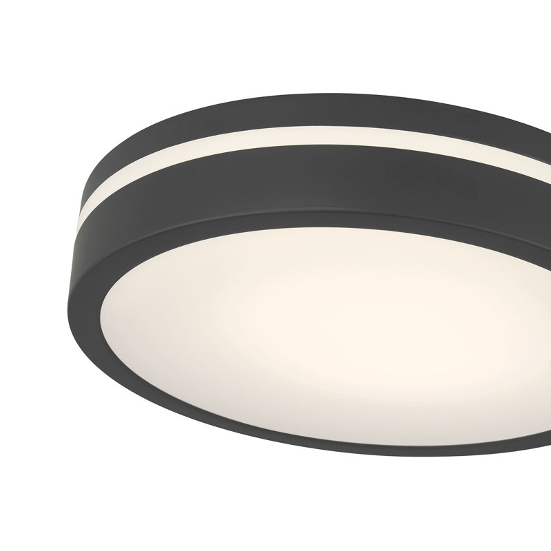Soltra 13" Wide LED Flush Mount, Matte Black