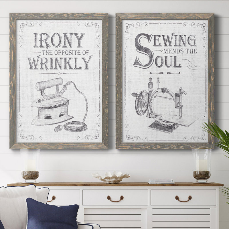 «Laundry Today II», toile encadrée de qualité supérieure - prête à être suspendue, H 43,5 po x l 31,5 po x P 1 po