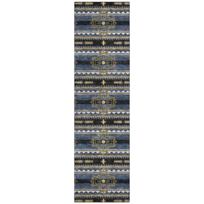 Machine Washable Indoor/Outdoor Chantille  Tribal Rug