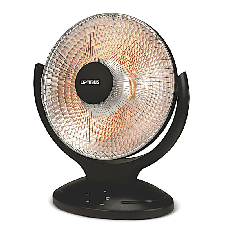 Oscillation Parabolic Radiant Heater, Thermostat and Timer