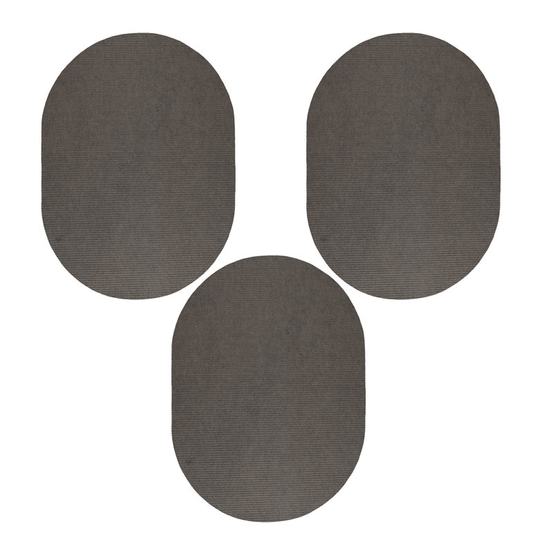 Bernfel Indoor / Outdoor Rug, Oval 1'6" x 2'3"