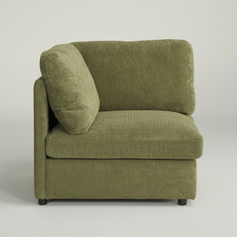 Upholstered Accent Chair With Arm, Green
