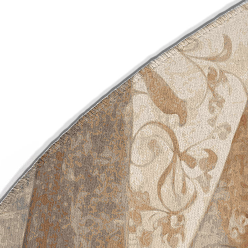 Tapis intérieur et extérieur Twilight Gleam, Rond 5 pi