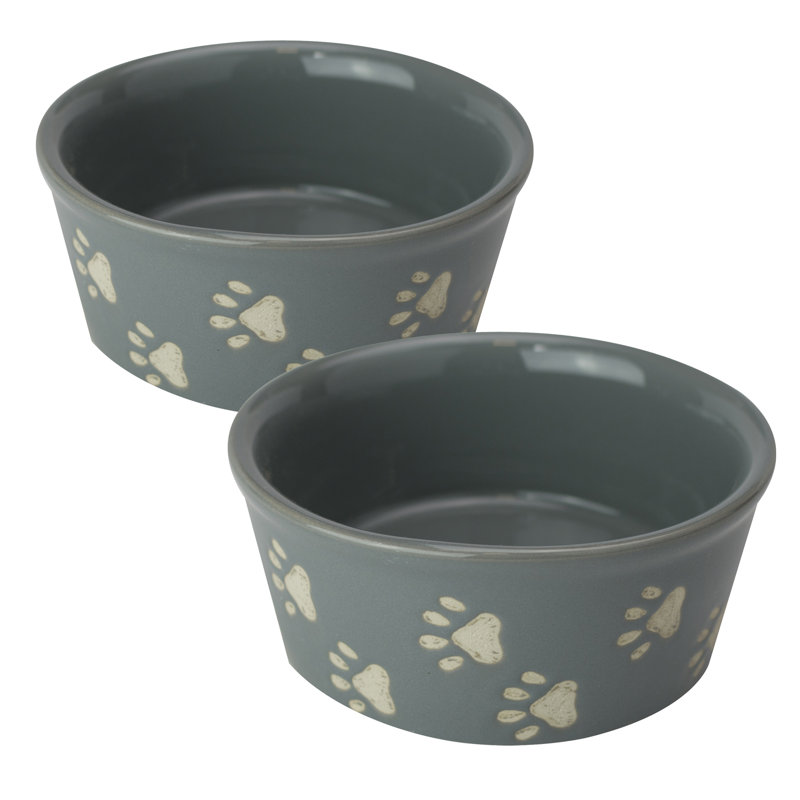 Bol pour animaux Fido's Diner Paw, Gris