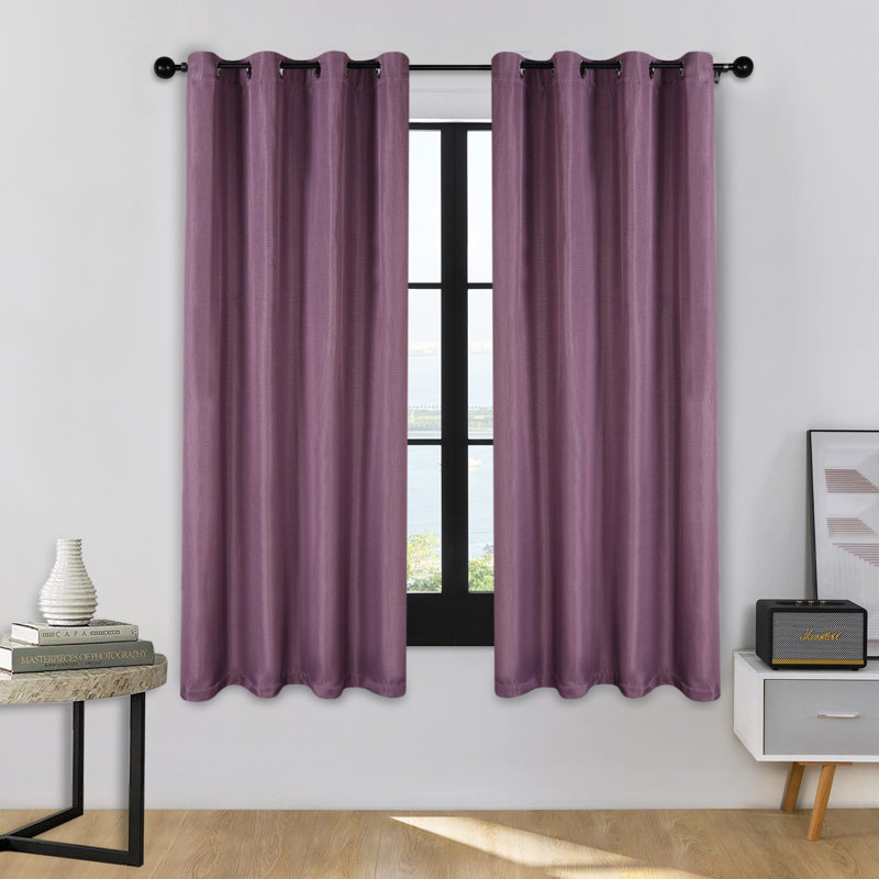 Panneau de rideau obscurcissant 100% polyester, L 52 po x L 63 po, Glycine