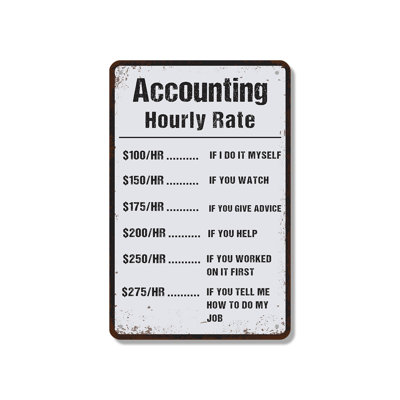 Comptable à taux horaire (paquet de 2) 7 po x 10 po