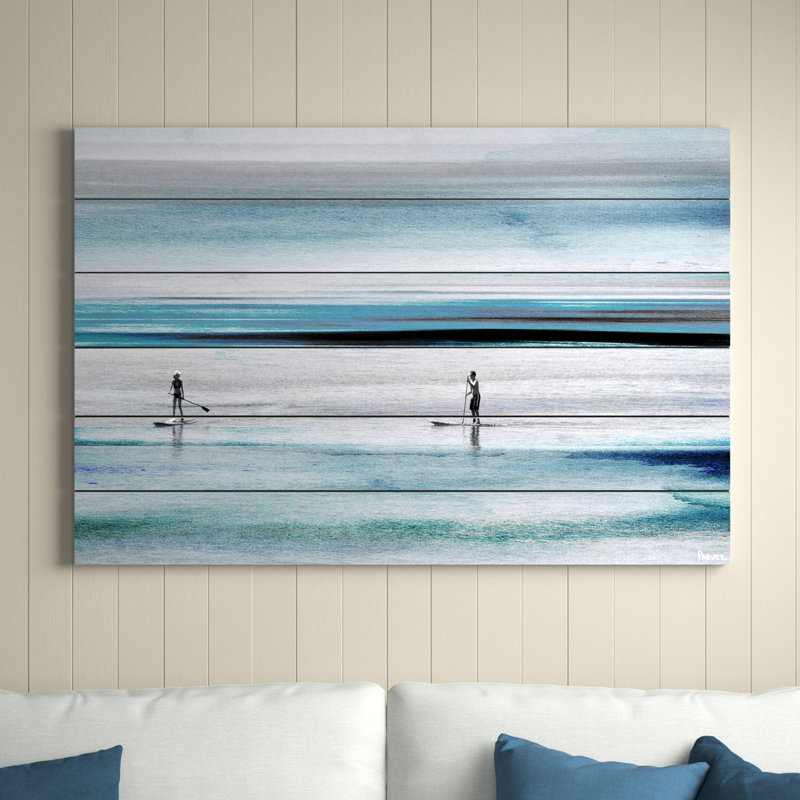 «Beach Paddling» par Parvez Taj, impression sur bois, H 16 po x l 24 po x P 1,5 po