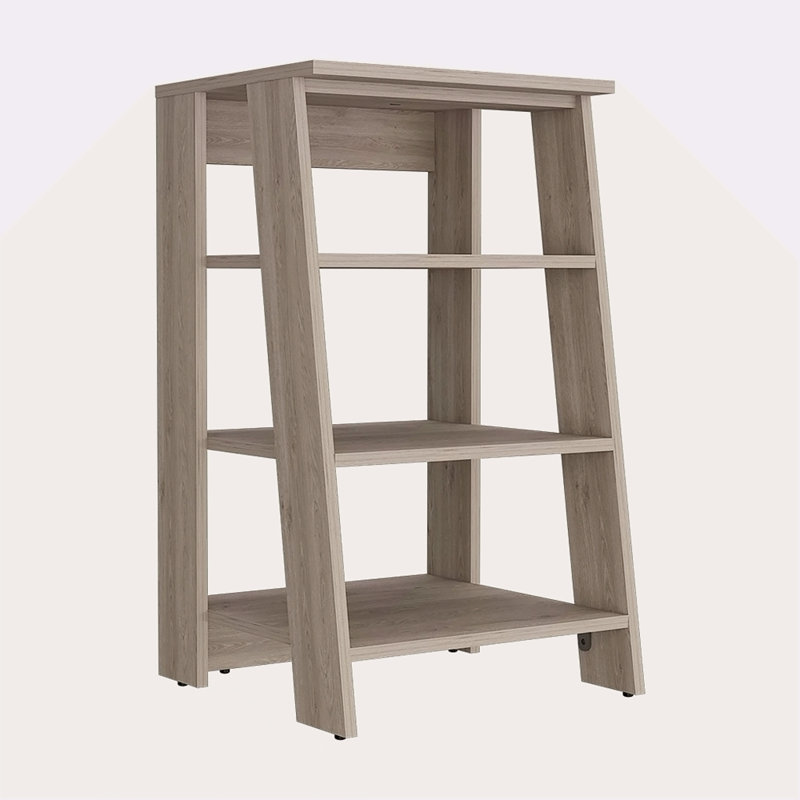Armoire à linge Jenne, quatre tablettes ouvertes