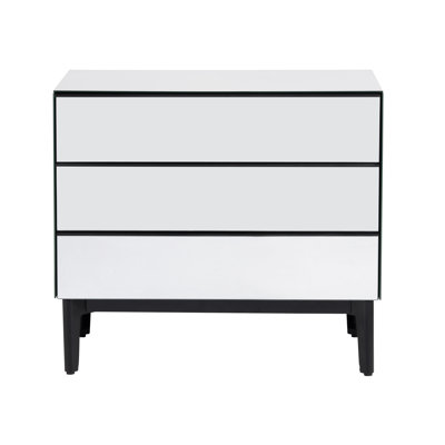 3 Drawer Mirror Accent Chest