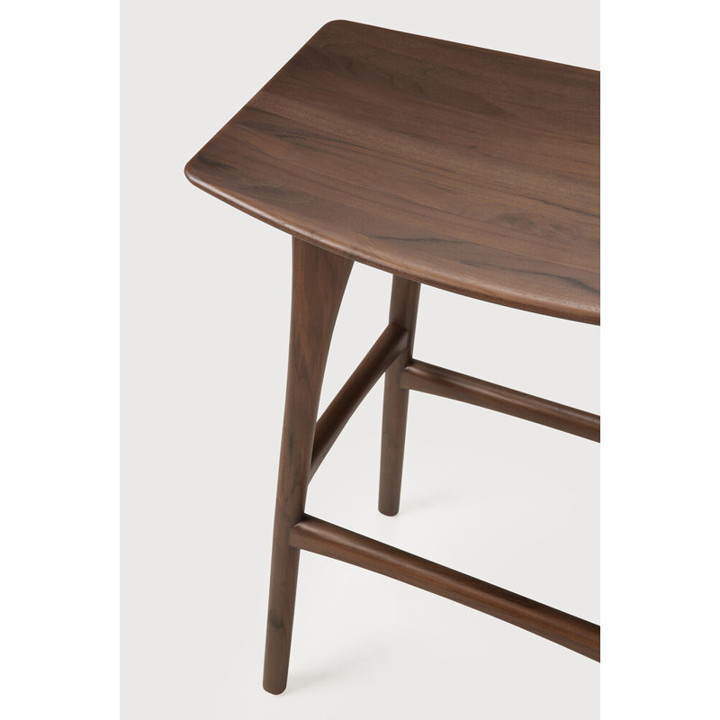 Osso Solid Wood Stool, Teak, Bar Stool (30.91" Seat Height)