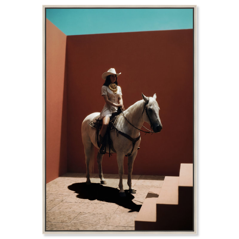 Cowgirl Surreal II Print by Oliver Gal, 11"H x 16"W, Silver Floater Frame