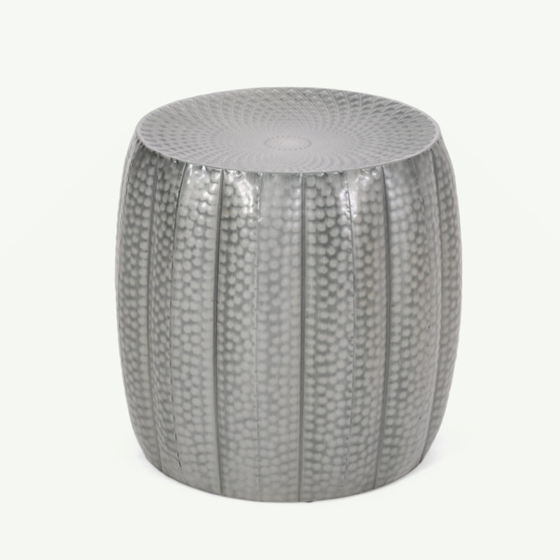 METAL DRUM END TABLE