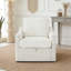 Fauteuil pivotant avec tissu chenille doux-263872709