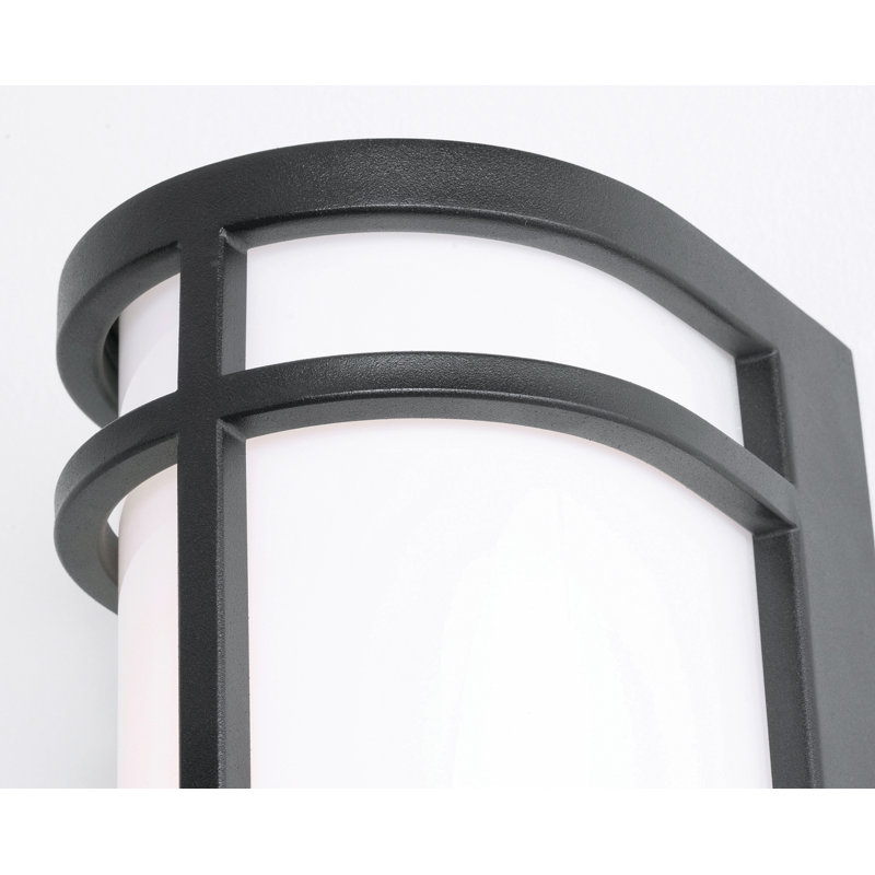 Applique murale d'extérieur à DEL Hyler, H 16 po x l 6 po x P 5,50 po, Noir, noir, noir, noir