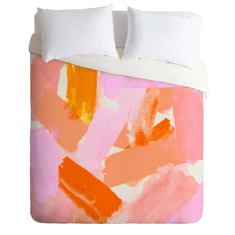 Rebecca Allen Polyester Abstract Duvet Cover, King Duvet Cover + 2 King Shams