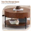 Table basse ronde 30,47 po avec tiroirs-431786065