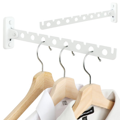 Two-Pack Rotatable Stainless Steel Foldable Wall-Mounted Clothes Drying Rack