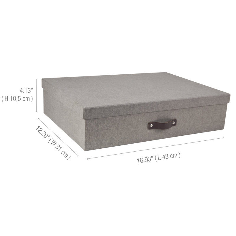 Bigso Jakob Cardboard/Paper Bin, Grey
