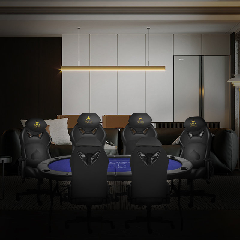 Chaise d'ordinateur Omme With Texas Hold'em, Noir