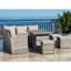 Denali 9 - Person Wicker Patio Dining Set with Rectangular Table , Cushions Included