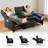 3-Seater Manual Reclining Sofa With Flip Console, Cup Holders, USB & Type-C Charging, Hidden Drawer & Side Pockets-1546434222