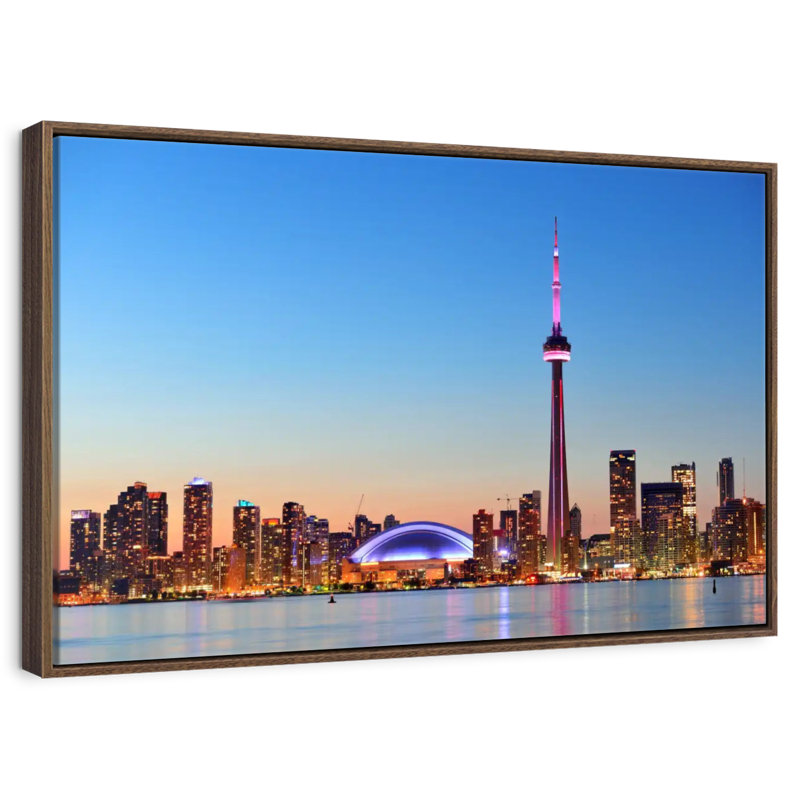 Toronto, 13" X 9", Floating Frame Walnut