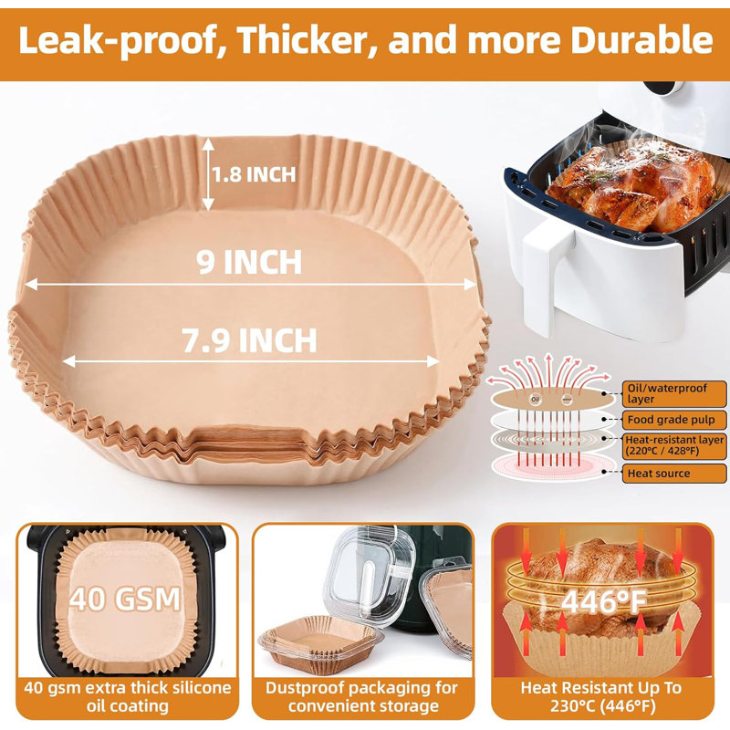Honoria 8L Air Fryer, Square, 5.6 cm H × 20.1 cm W × 20.1 cm D