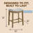  Parker Backless Saddle Kitchen Counter Stool, Natural, Cream Upholstery-1519946863