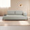 Larges chaises longues d'intérieur, tissu en coton et lin