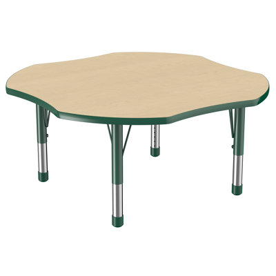 48" x 48" Clover T-Mold Activity Table with Adjustable Legs