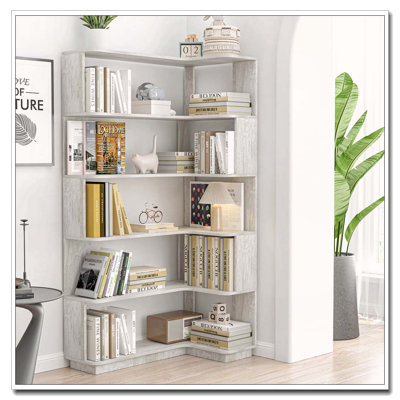 Freestanding Corner Bookshelf