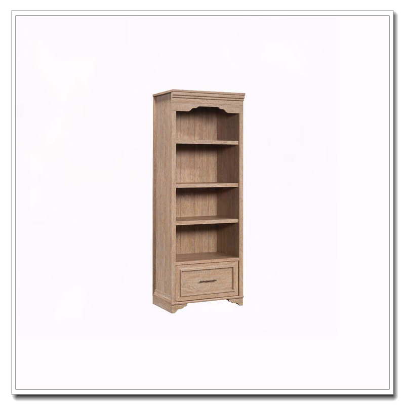 Bibliothèque avec tiroir, finition brune