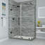 Cabine de douche rectangulaire à charnière 52 "x 72" Bromley-1125954905