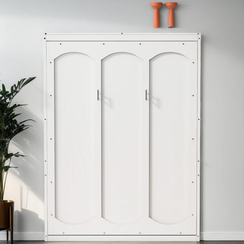 Lit escamotable double pleine grandeur avec tablettes